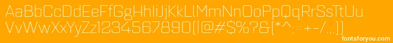 Quarcaextlight Font – White Fonts on Orange Background