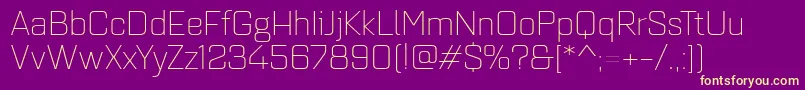 Quarcaextlight Font – Yellow Fonts on Purple Background