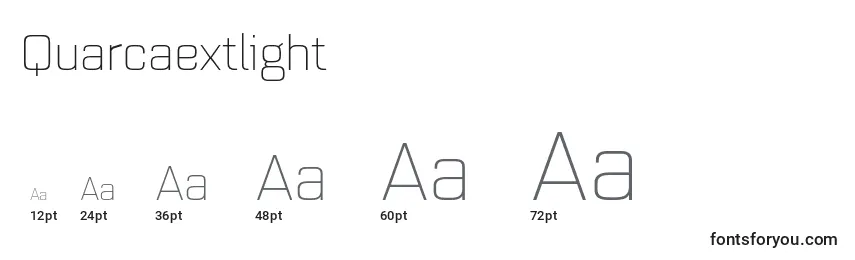 Quarcaextlight Font Sizes