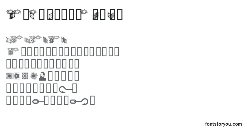 Шрифт Hellraiserpuzzleboxbats – алфавит, цифры, специальные символы