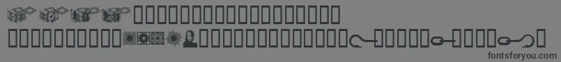 Шрифт Hellraiserpuzzleboxbats – чёрные шрифты на сером фоне