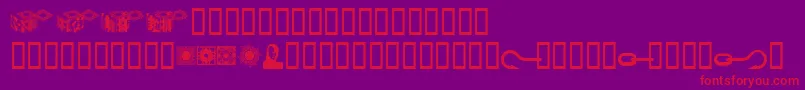 Hellraiserpuzzleboxbats Font – Red Fonts on Purple Background