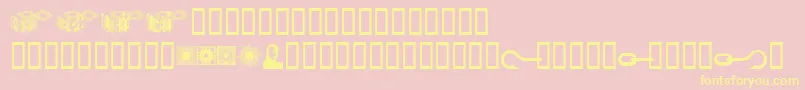 Hellraiserpuzzleboxbats Font – Yellow Fonts on Pink Background