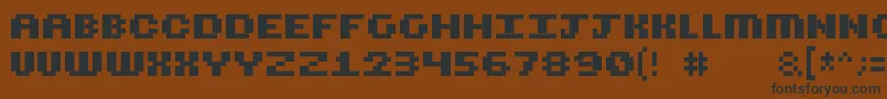 Cubicfive12 Font – Black Fonts on Brown Background