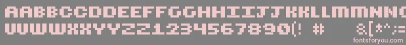 Cubicfive12 Font – Pink Fonts on Gray Background
