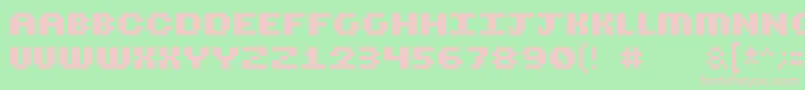 Cubicfive12 Font – Pink Fonts on Green Background