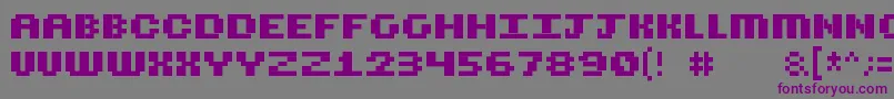 Cubicfive12 Font – Purple Fonts on Gray Background