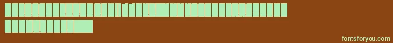 FatShanghai-Schriftart – Grüne Schriften auf braunem Hintergrund