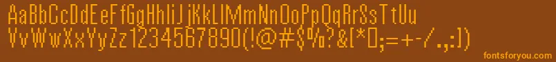 Шрифт VierzehnPlain14px – оранжевые шрифты на коричневом фоне