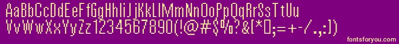 Шрифт VierzehnPlain14px – жёлтые шрифты на фиолетовом фоне