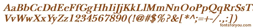 Шрифт NewbaskervilleBoldItalic – коричневые шрифты на белом фоне