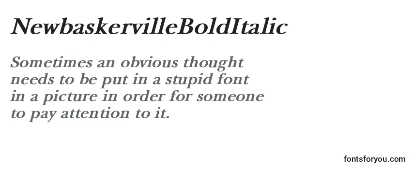 Überblick über die Schriftart NewbaskervilleBoldItalic