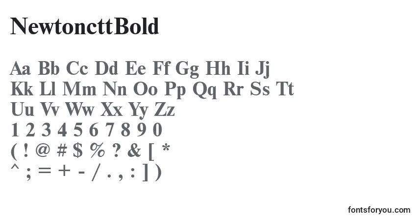 Czcionka NewtoncttBold – alfabet, cyfry, specjalne znaki