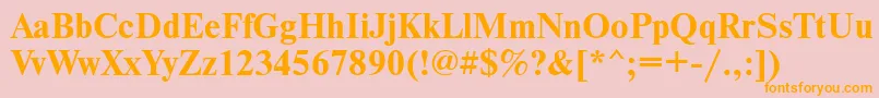 NewtoncttBold Font – Orange Fonts on Pink Background