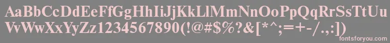 NewtoncttBold Font – Pink Fonts on Gray Background