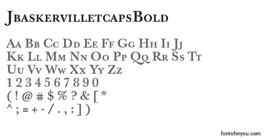 Schriftart JbaskervilletcapsBold – Alphabet, Zahlen, spezielle Symbole