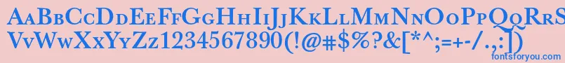 JbaskervilletcapsBold Font – Blue Fonts on Pink Background