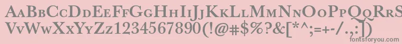 JbaskervilletcapsBold Font – Gray Fonts on Pink Background