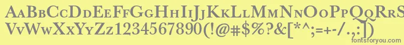 JbaskervilletcapsBold Font – Gray Fonts on Yellow Background