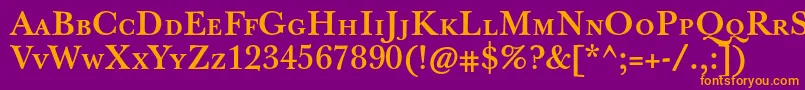 JbaskervilletcapsBold Font – Orange Fonts on Purple Background