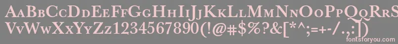 JbaskervilletcapsBold Font – Pink Fonts on Gray Background