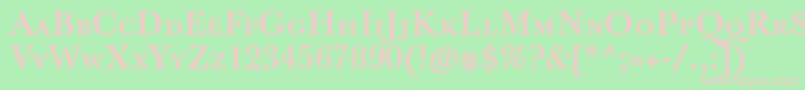 JbaskervilletcapsBold Font – Pink Fonts on Green Background