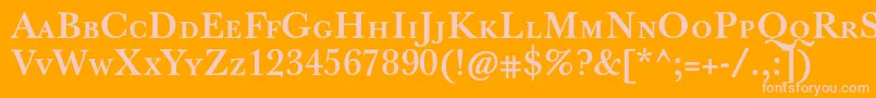 JbaskervilletcapsBold Font – Pink Fonts on Orange Background