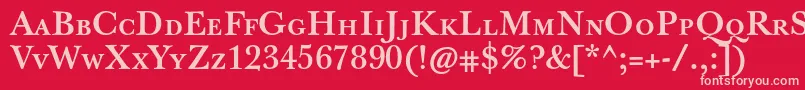 JbaskervilletcapsBold Font – Pink Fonts on Red Background