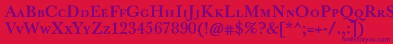 JbaskervilletcapsBold Font – Purple Fonts on Red Background