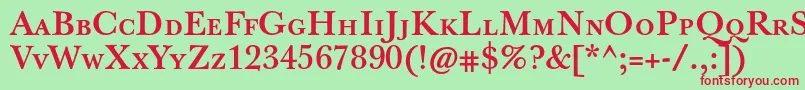 JbaskervilletcapsBold Font – Red Fonts on Green Background