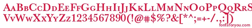 JbaskervilletcapsBold Font – Red Fonts on White Background