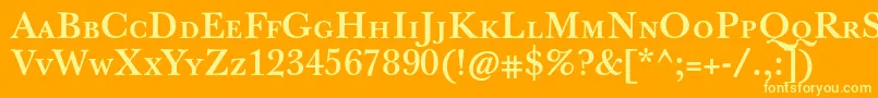 JbaskervilletcapsBold Font – Yellow Fonts on Orange Background