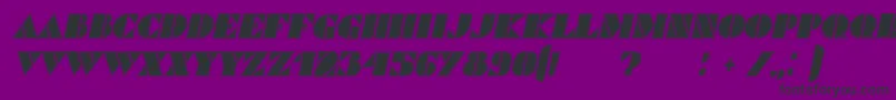 CommandersOutlinedItalic Font – Black Fonts on Purple Background