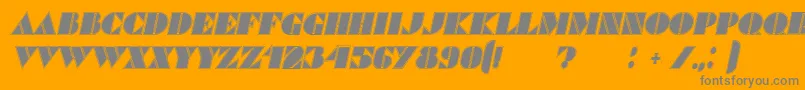 CommandersOutlinedItalic Font – Gray Fonts on Orange Background