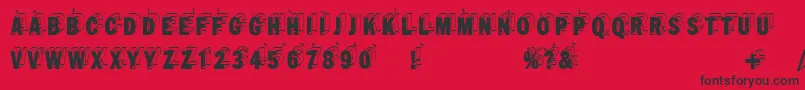 Wirewalkersvertigo Font – Black Fonts on Red Background