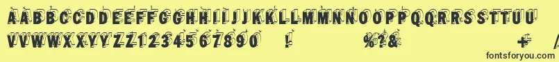 Wirewalkersvertigo Font – Black Fonts on Yellow Background
