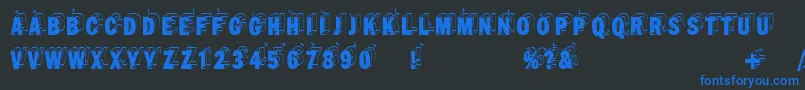 Wirewalkersvertigo Font – Blue Fonts on Black Background