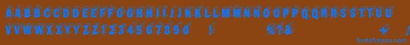 Wirewalkersvertigo Font – Blue Fonts on Brown Background