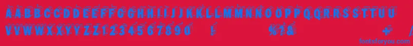 Wirewalkersvertigo Font – Blue Fonts on Red Background