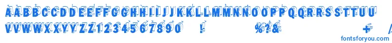 Wirewalkersvertigo Font – Blue Fonts on White Background