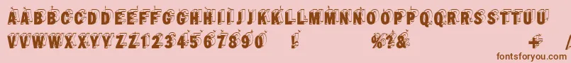 Wirewalkersvertigo Font – Brown Fonts on Pink Background