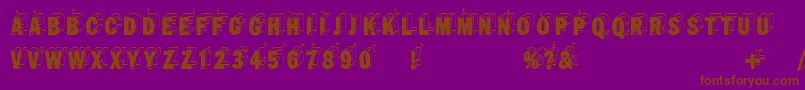 Шрифт Wirewalkersvertigo – коричневые шрифты на фиолетовом фоне