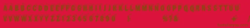 Wirewalkersvertigo-Schriftart – Braune Schriften auf rotem Hintergrund