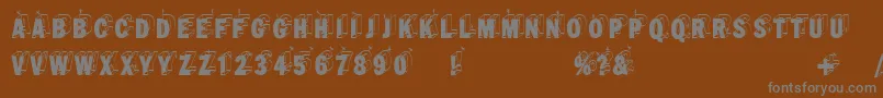 Wirewalkersvertigo Font – Gray Fonts on Brown Background