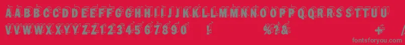 Wirewalkersvertigo Font – Gray Fonts on Red Background