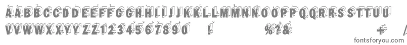 Wirewalkersvertigo-Schriftart – Graue Schriften auf weißem Hintergrund