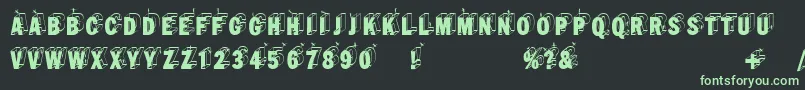 Wirewalkersvertigo Font – Green Fonts on Black Background
