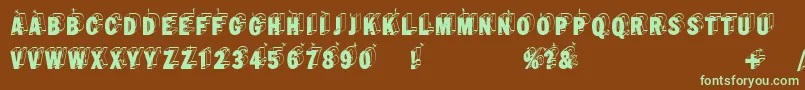 Wirewalkersvertigo Font – Green Fonts on Brown Background