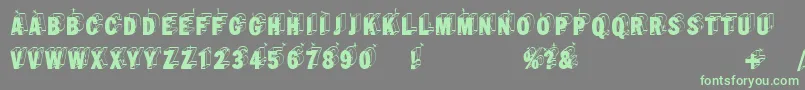 Wirewalkersvertigo Font – Green Fonts on Gray Background