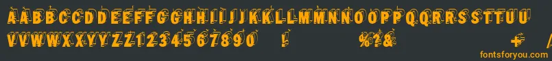 Wirewalkersvertigo Font – Orange Fonts on Black Background